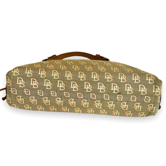 Dooney & Bourke Brown Monogram Hobo Bag and Donney Charm - Picture 10 of 14